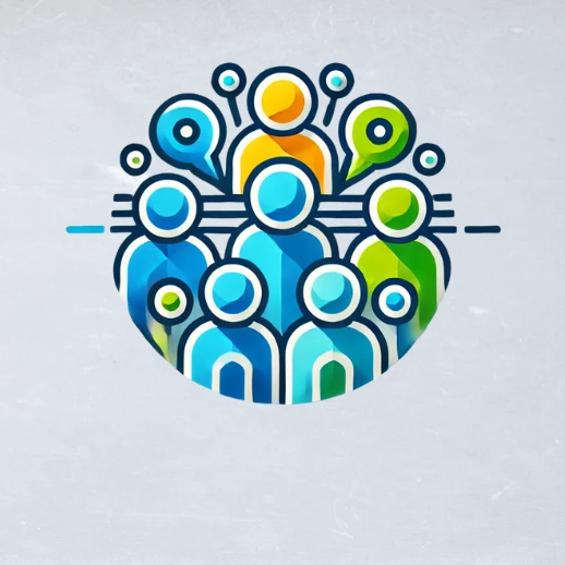 A vibrant group of interconnected people, highlighting social engagement in independent living communities in St. Louis.