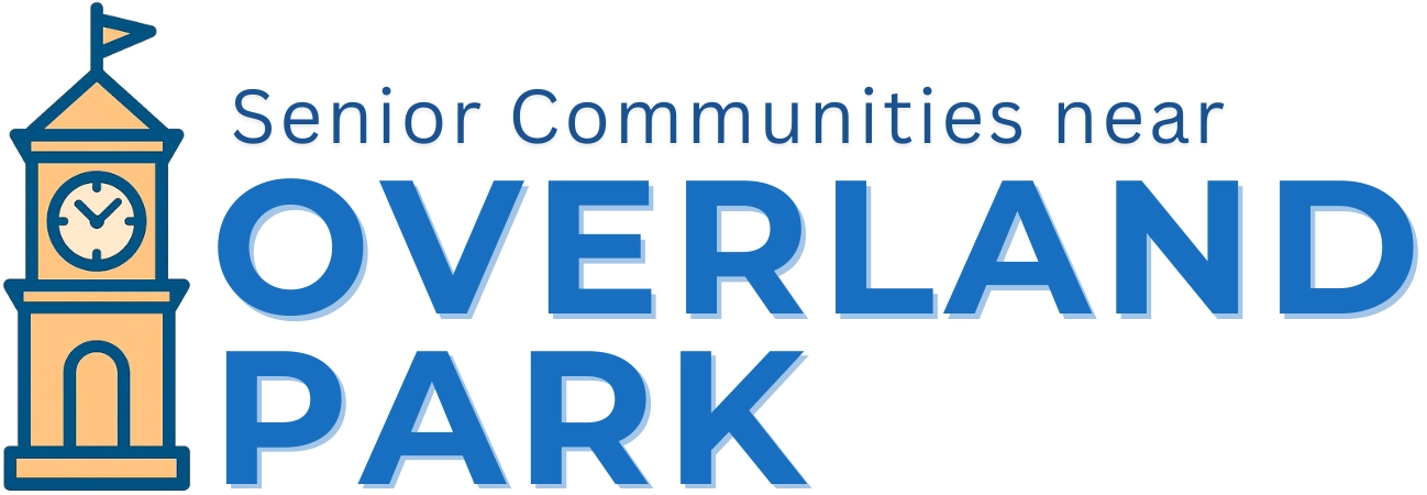 A text banner, reading: 'Senior Communities near Overland Park'