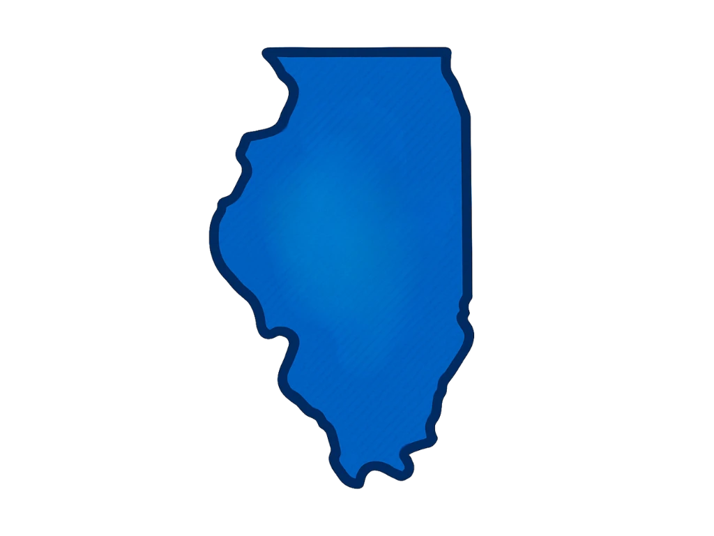 Blue icon representing the state of Illinois.