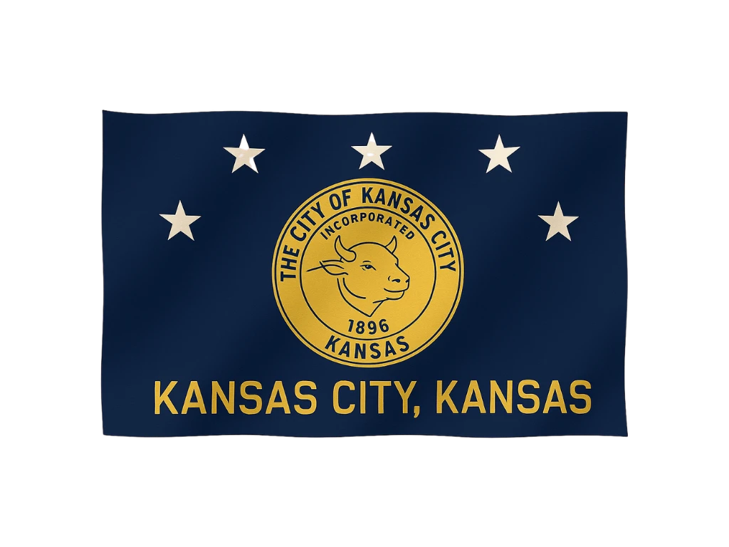 Kansas City Kansas flag, representing Johnson County and surrounding areas