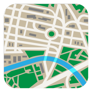 A navigation icon, with a green circle in the center, symbolizing families searching for retirement communities in St. Louis.